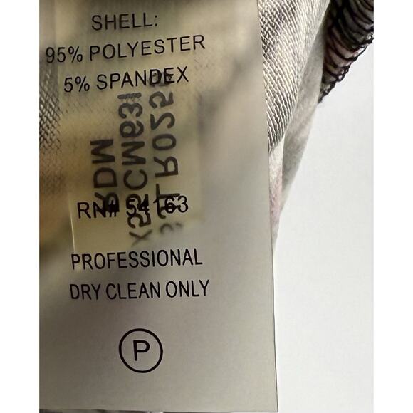 Calvin Klein Top Plus Size 1X Black Red Printed Cowl Neck Stretch Knit - Picture 6 of 7